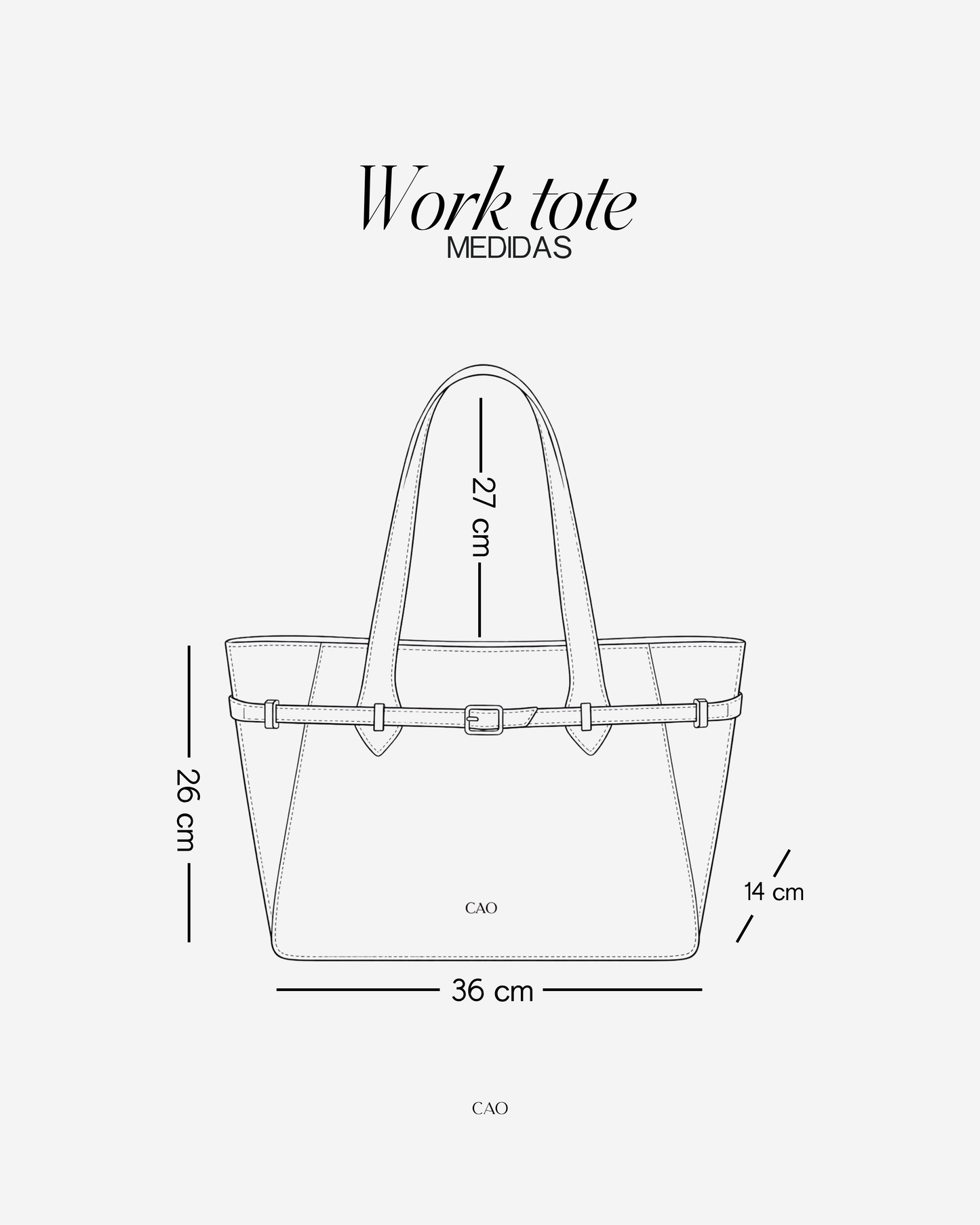 Work Tote Bag - Marrón