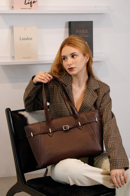 Work Tote Bag - Marrón