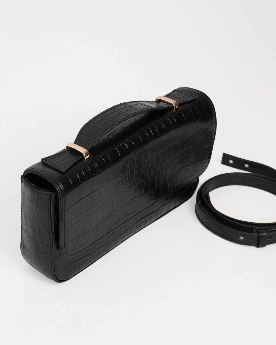 Ginebra Bag - Negro Croco
