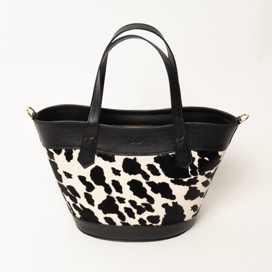 Aria Bag - Cow print negro