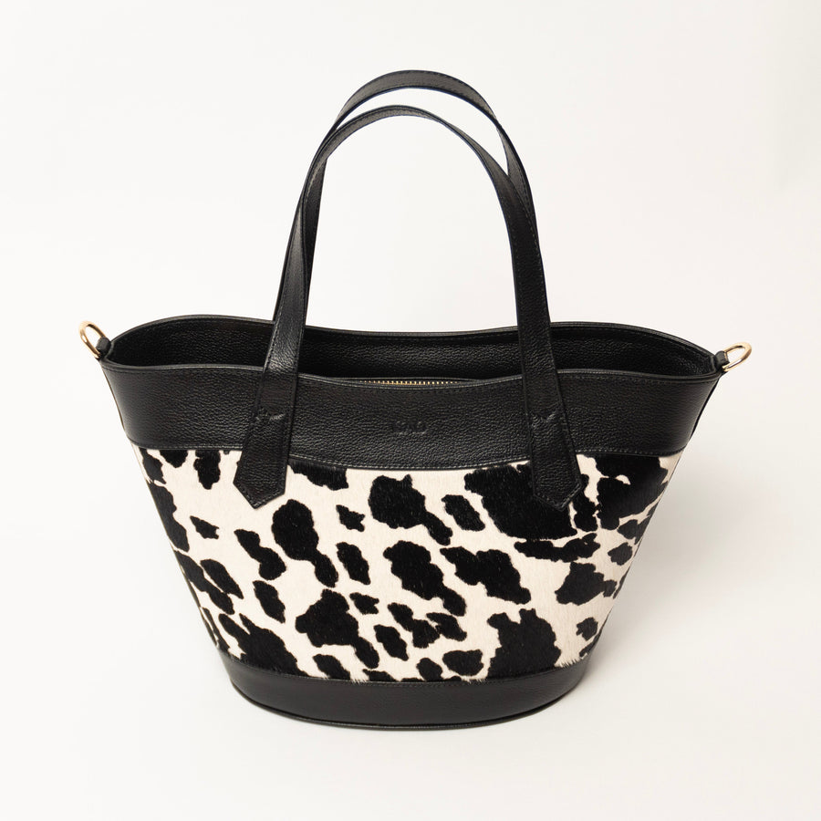 Aria Bag - Cow print negro