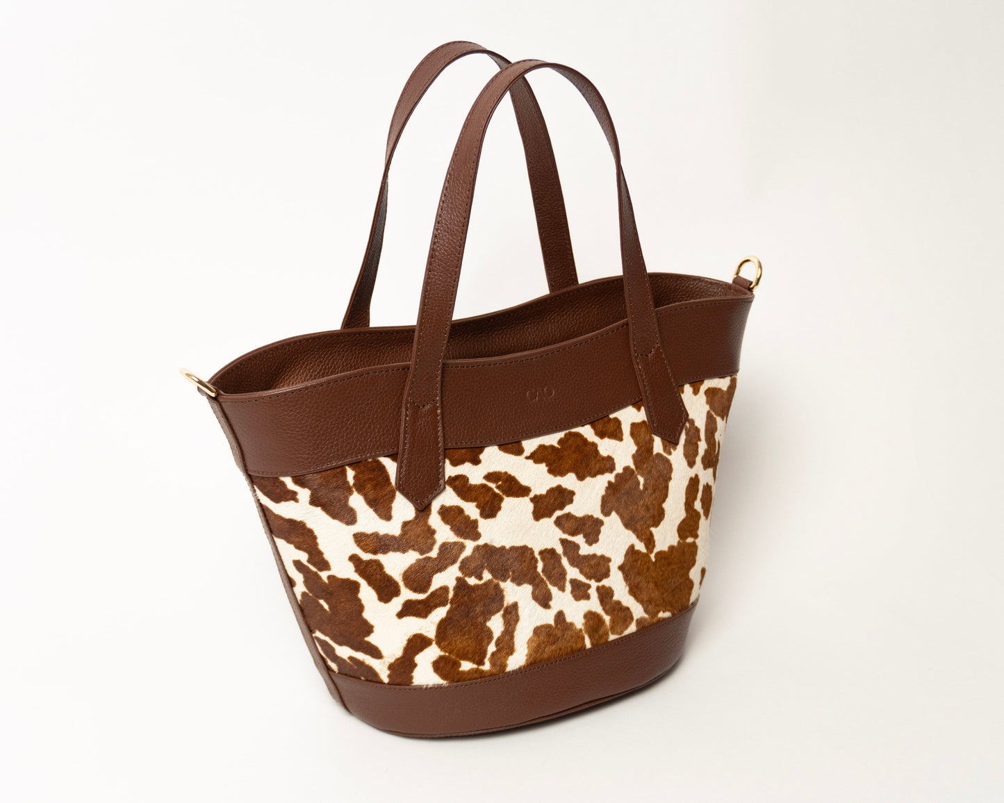Aria Bag - Cow print marrón