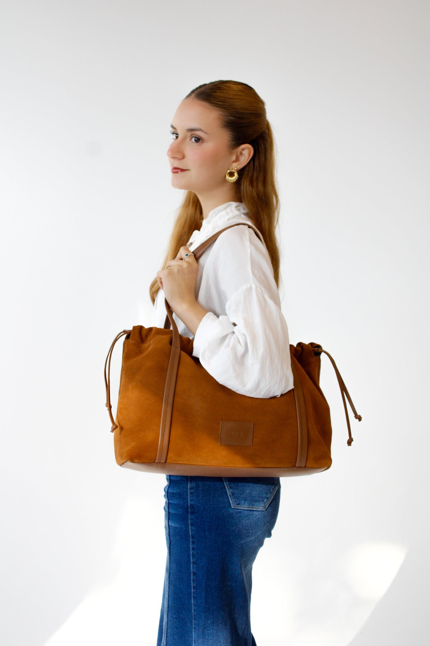 Hanna Tote Bag - Gamuzón Camel